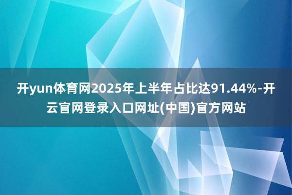 开yun体育网2025年上半年占比达91.44%-开云官网登录入口网址(中国)官方网站